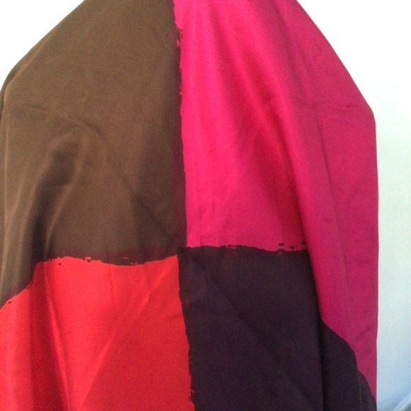 YSL COLOR BLOCK 100% SILK SCARF 34” Square - Picture 2 of 7
